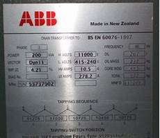 Distribution Transformer Electrical